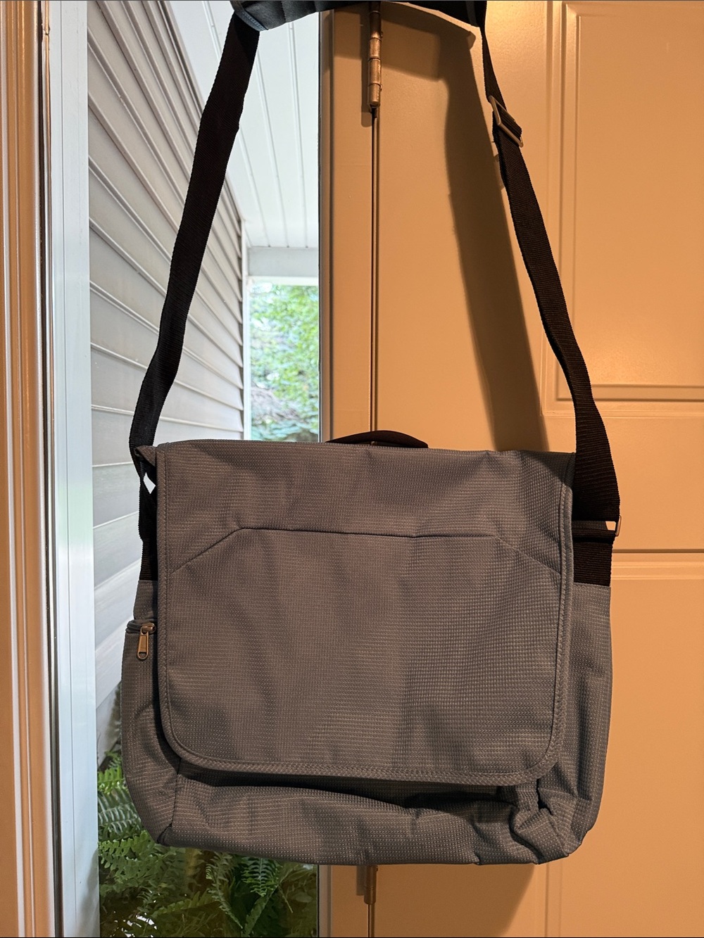 Light blue Women's Laptop Messenger Bag with Adjustable Strap